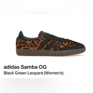 Adidas Samba OG Black Green Leopard Sneakers